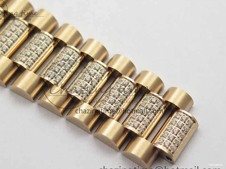 Bracelet Day-Date Dial Silver on Crystal RG A2836 Best Edition 128235 Marker Crystal BP President 36mm RG 0511